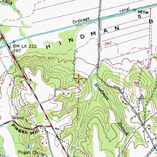 Topographic Map of Turner Cemetery, TN