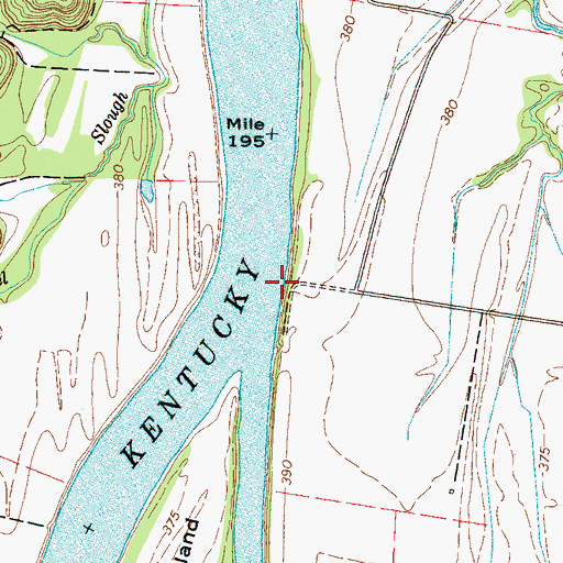 Topographic Map of Walkers Landing, TN