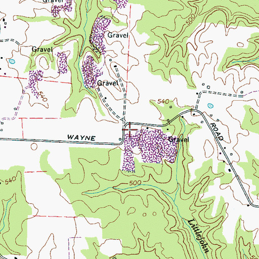 Topographic Map of Wayne School (historical), TN
