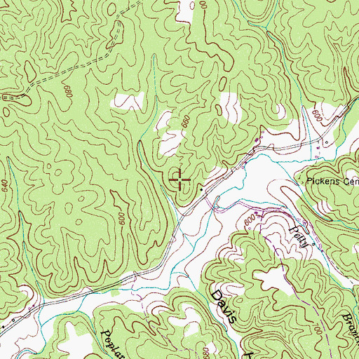 Topographic Map of Welch Cemetery, TN