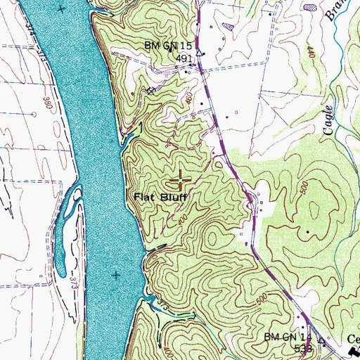 Topographic Map of Wells Cemetery, TN