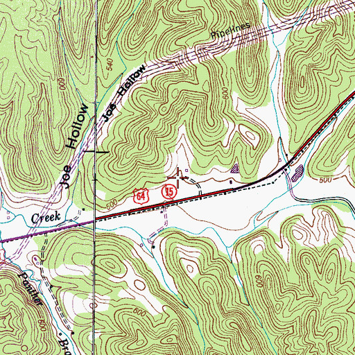Topographic Map of White Cemetery, TN