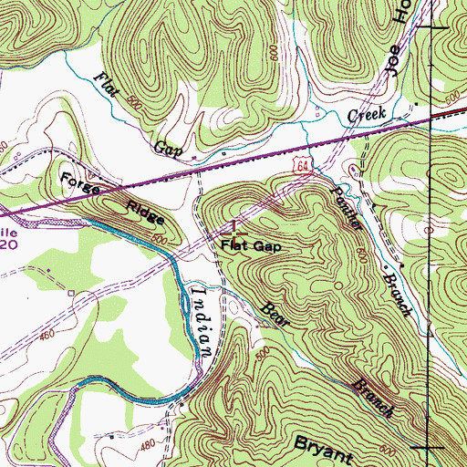 Topographic Map of White Cemetery, TN