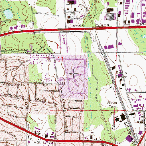 Topographic Map of Sherwood Forest, AL