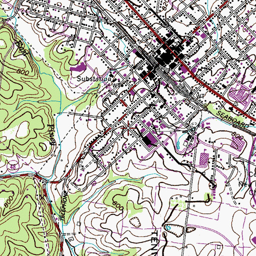 Topographic Map of Assembly of Little Flock Primitive Baptist Church, TN