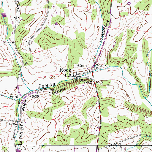 Topographic Map of Bellview School (historical), TN