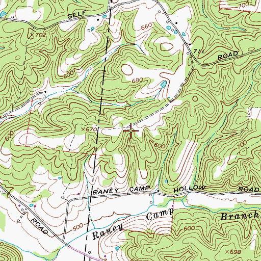 Topographic Map of Cave Spring School (historical), TN