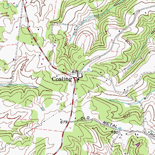 Topographic Map of Chestnut Grove Church, TN