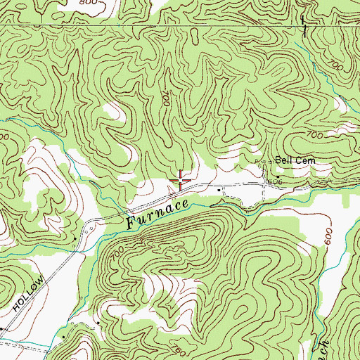 Topographic Map of Cloverdale School (historical), TN