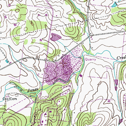 Topographic Map of Duke Quarry, TN