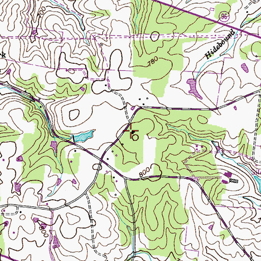 Topographic Map of Eastside Baptist Church, TN