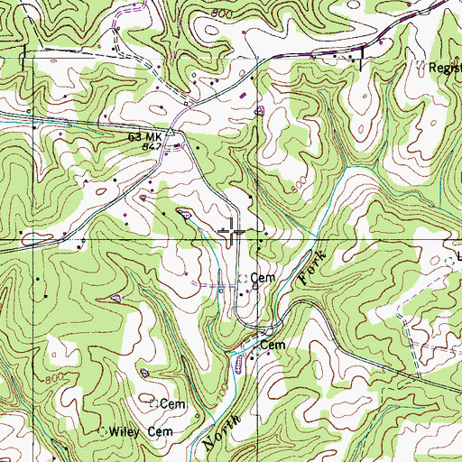 Topographic Map of Frazier School (historical), TN