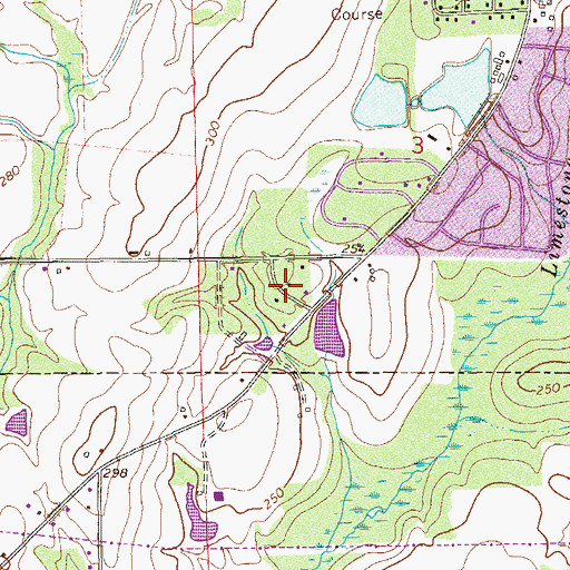 Topographic Map of Spring Valley Acres, AL