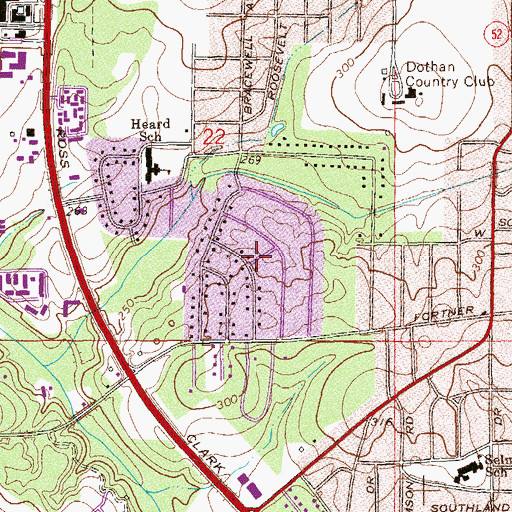 Topographic Map of Stonebridge Estates, AL