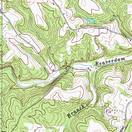 Topographic Map of Jackson Furnace (historical), TN