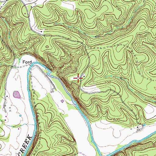 Topographic Map of Johnson School (historical), TN