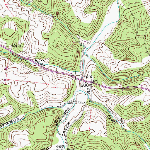 Topographic Map of Maple Valley School (historical), TN