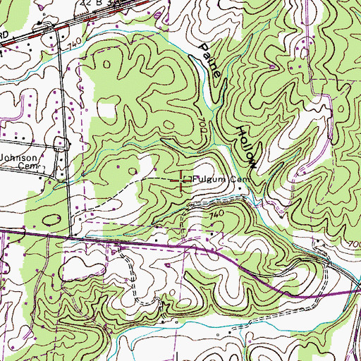 Topographic Map of Marvins Chapel (historical), TN