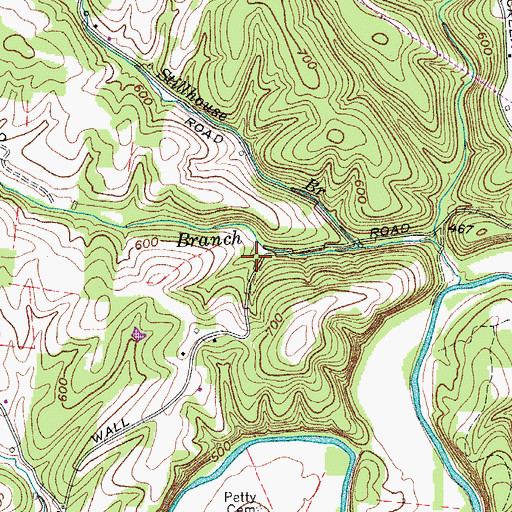 Topographic Map of Peabody School (historical), TN