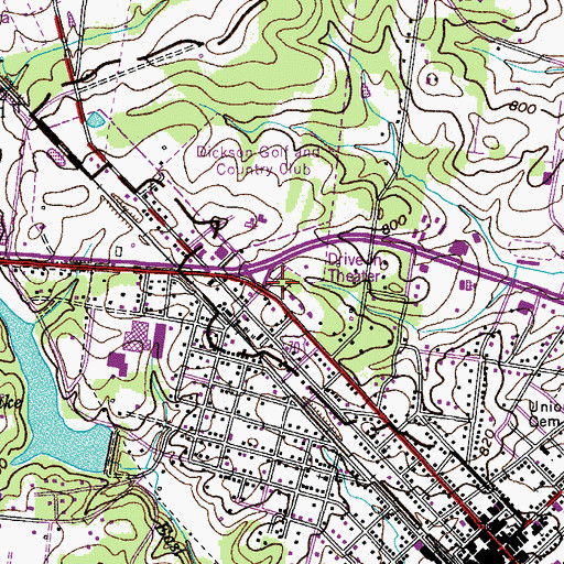 Topographic Map of Saint Christopers Catholic Church, TN
