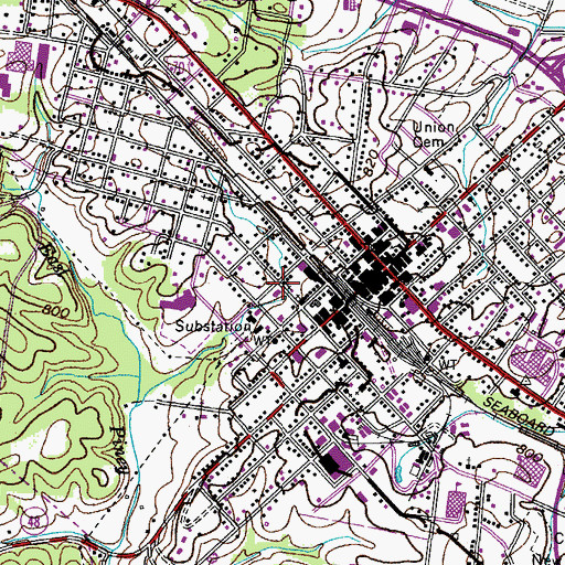Topographic Map of Saint James Episcopal Church, TN