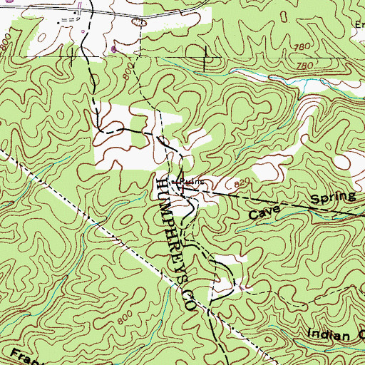 Topographic Map of Shipman Cemetery, TN