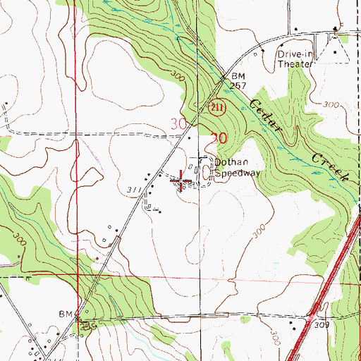 Topographic Map of Tri-State Fair and Exposition, AL