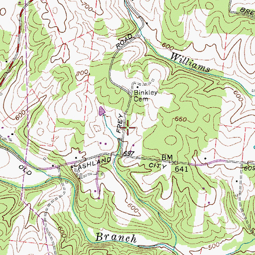 Topographic Map of Valley Forge (historical), TN