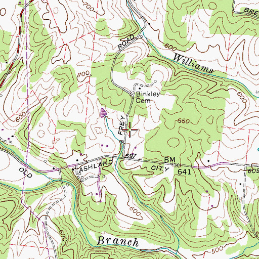 Topographic Map of Valley Forge (historical), TN