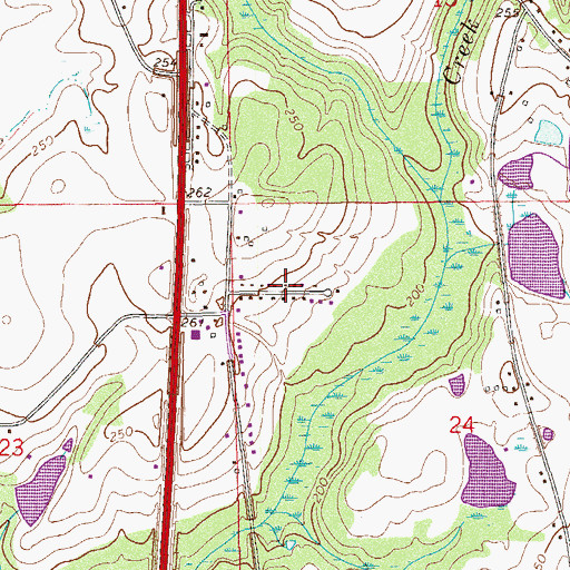 Topographic Map of Ward Acres, AL