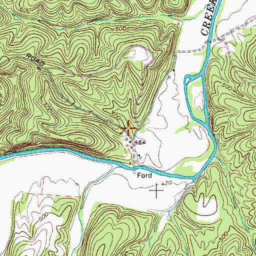 Topographic Map of Williams Chapel School (historical), TN