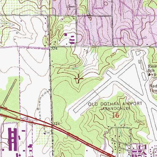 Topographic Map of Westgate Memorial Park, AL