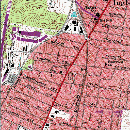 Topographic Map of Abundant Life Church of God, TN