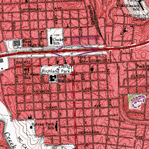 Topographic Map of All Saints Southern Episcopal Church, TN