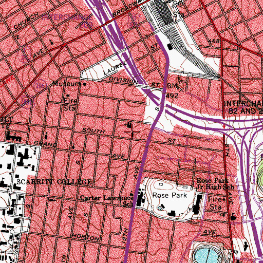 Topographic Map of Bethel African Methodist Episcopal Church, TN