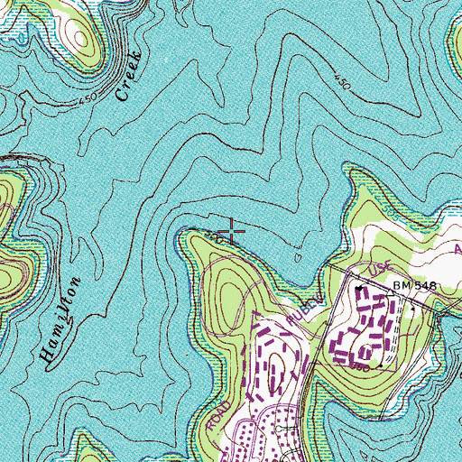 Topographic Map of Bethel Church (historical), TN