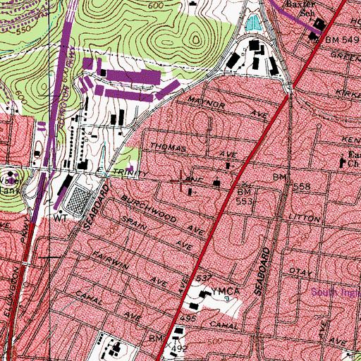 Topographic Map of Bible Christian Academy, TN