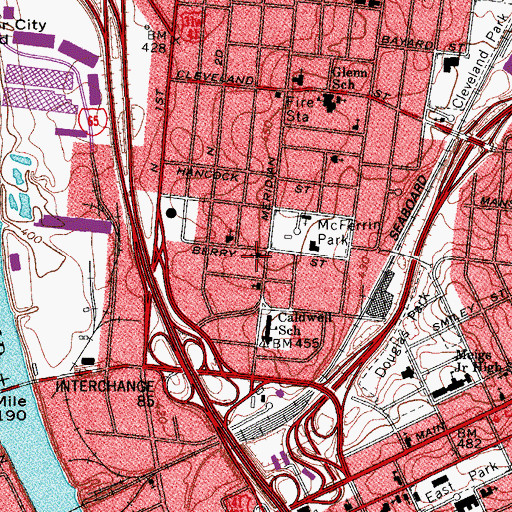 Topographic Map of Big Harpeth United Primitive Baptist Church, TN