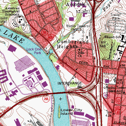 Topographic Map of Bible Believers Chapel, TN