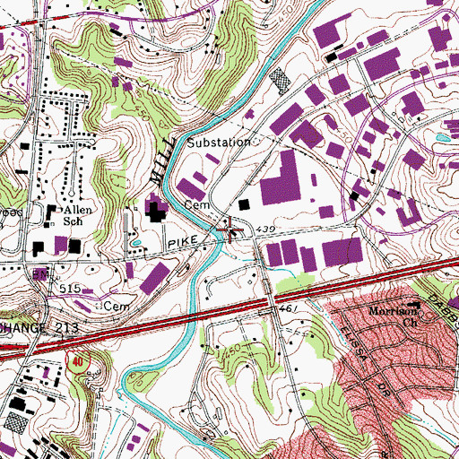 Topographic Map of Buchanan Station (historical), TN