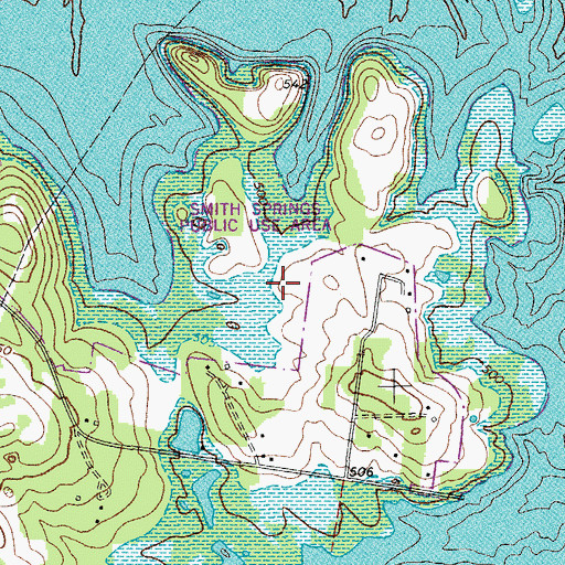 Topographic Map of Cassman Cemetery, TN