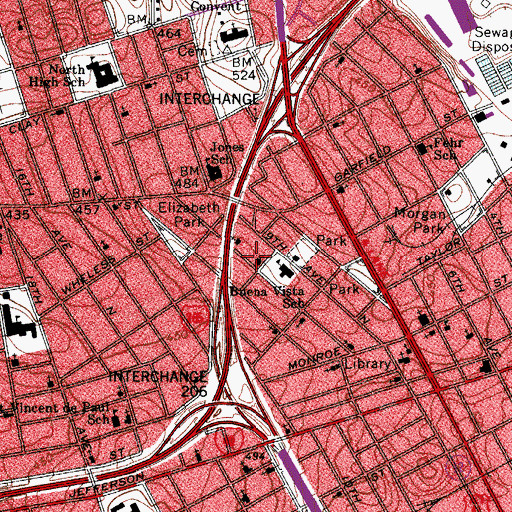 Topographic Map of Christ Temple Pentecostal Church, TN