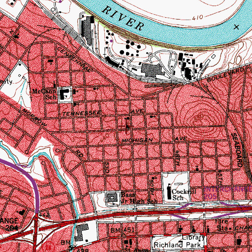 Topographic Map of Church of God of Prophecy, TN