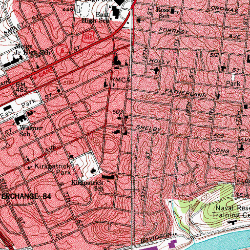 Topographic Map of Church of Salvation, TN