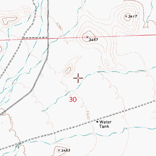 Topographic Map of Vock Canyon, AZ