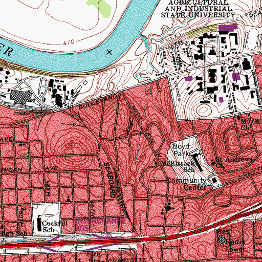 Topographic Map of Deeper Life Assembly Church, TN