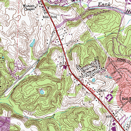 Topographic Map of Evangel Temple Christian Academy, TN