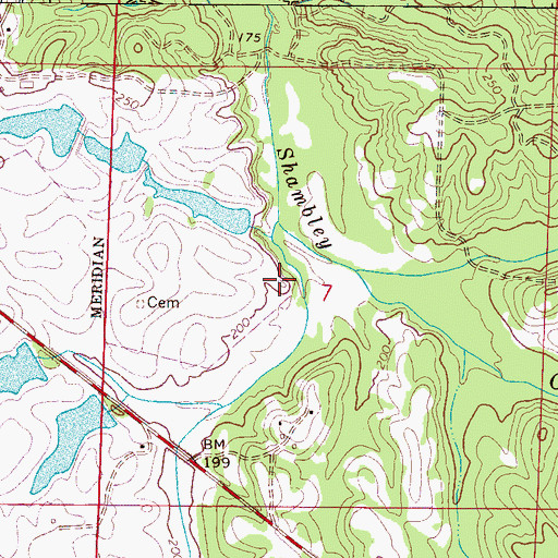 Topographic Map of Beaver Creek, AL