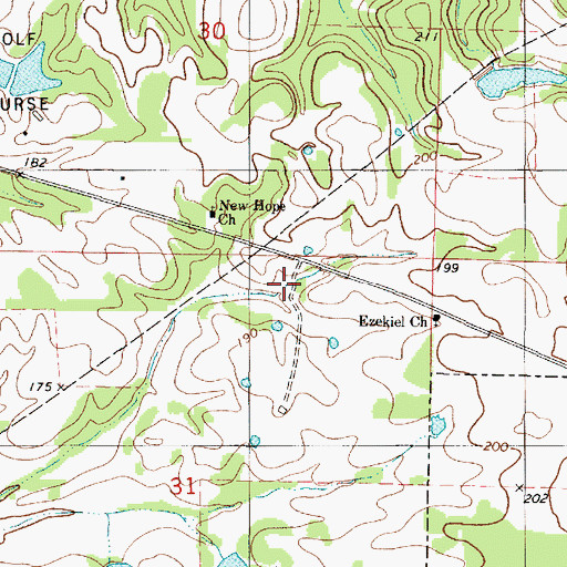 Topographic Map of Bankston School, AL