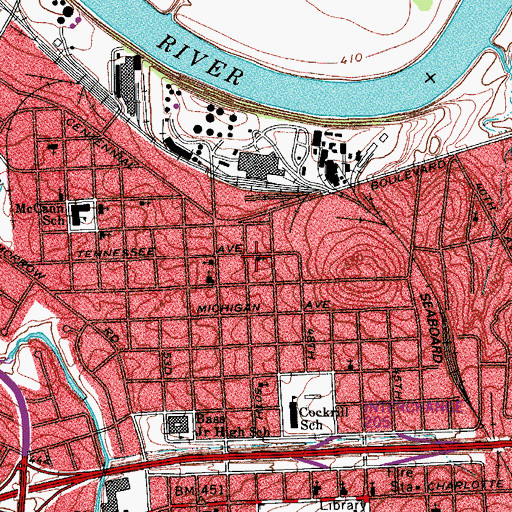 Topographic Map of Grace Freewill Baptist Church, TN
